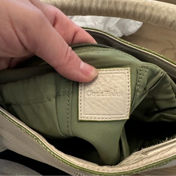 Cole Haan Leather White and Green Women's Bag - Picture 5 of 5